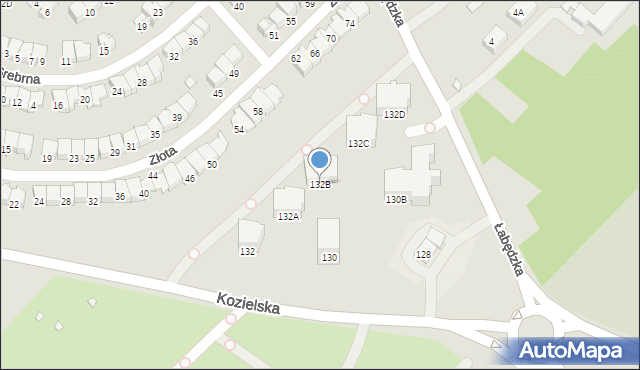 Gliwice, Kozielska, 132B, mapa Gliwic