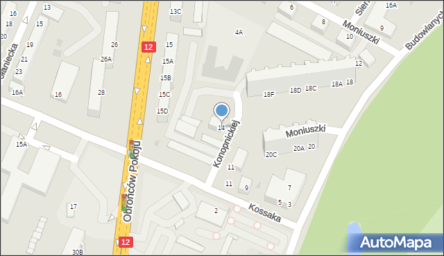 Głogów, Konopnickiej Marii, 14, mapa Głogów