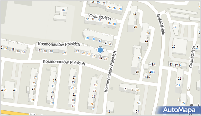 Głogów, Kosmonautów Polskich, 14, mapa Głogów
