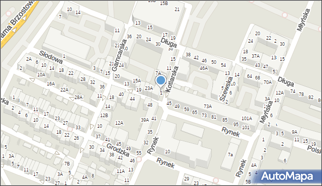 Głogów, Kotlarska, 1, mapa Głogów