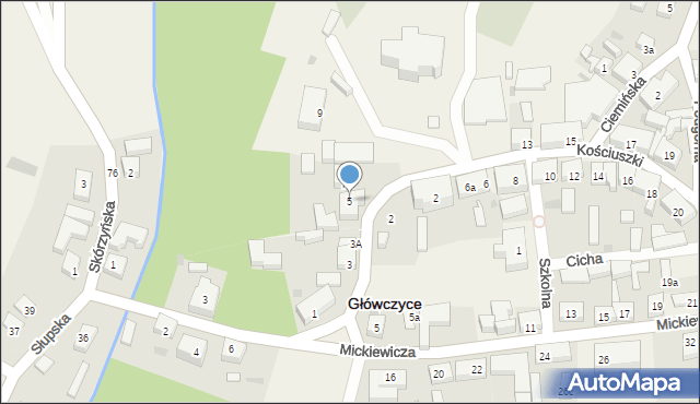 Główczyce, Kościuszki Tadeusza, gen., 5, mapa Główczyce