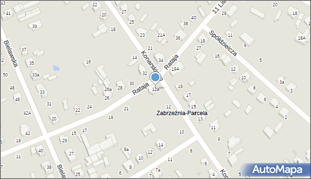 Głowno, Konarskiego Stanisława, ks., 12a, mapa Głowno