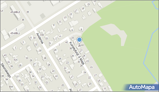 Głowno, Konstytucji 3 Maja, 29, mapa Głowno