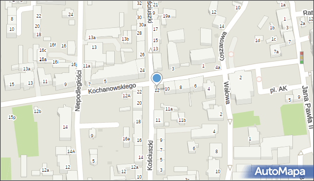 Głubczyce, Kochanowskiego Jana, 12, mapa Głubczyce