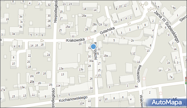 Głubczyce, Kościuszki Tadeusza, gen., 28a, mapa Głubczyce