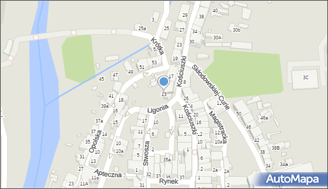 Głuchołazy, Kościuszki Tadeusza, gen., 13, mapa Głuchołazy