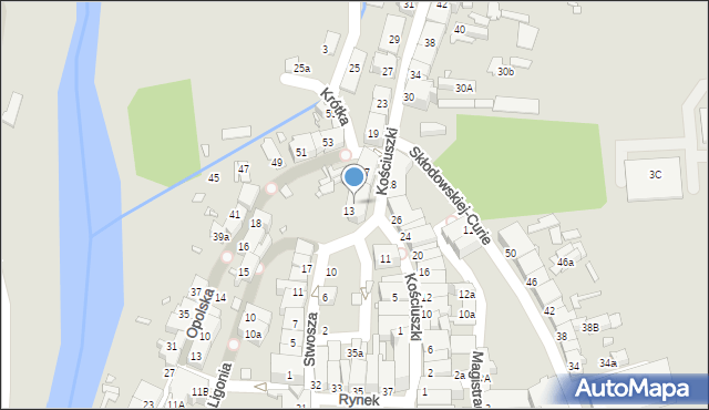 Głuchołazy, Kościuszki Tadeusza, gen., 15, mapa Głuchołazy