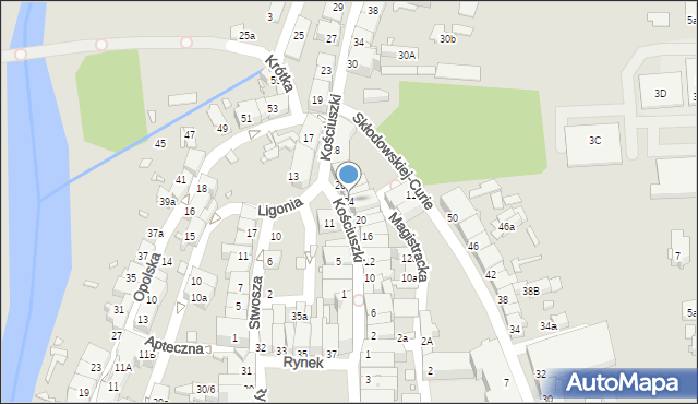 Głuchołazy, Kościuszki Tadeusza, gen., 24, mapa Głuchołazy