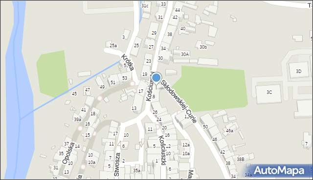 Głuchołazy, Kościuszki Tadeusza, gen., 28a, mapa Głuchołazy