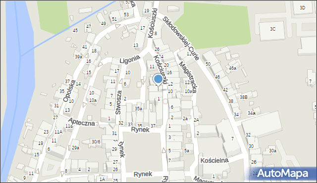 Głuchołazy, Kościuszki Tadeusza, gen., 3, mapa Głuchołazy