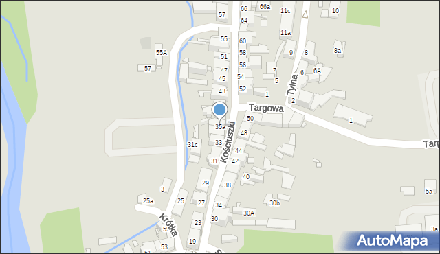 Głuchołazy, Kościuszki Tadeusza, gen., 35a, mapa Głuchołazy