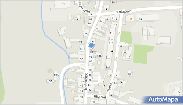 Głuchołazy, Kościuszki Tadeusza, gen., 68, mapa Głuchołazy