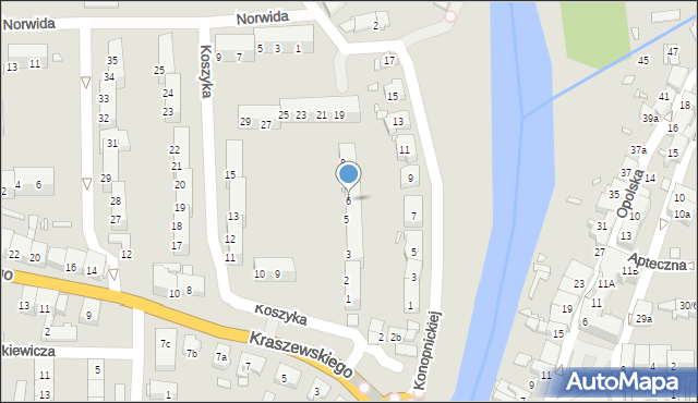 Głuchołazy, Koszyka Szymona, 6, mapa Głuchołazy