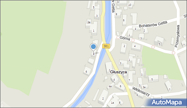 Głuszyca, Kolejowa, 4, mapa Głuszyca