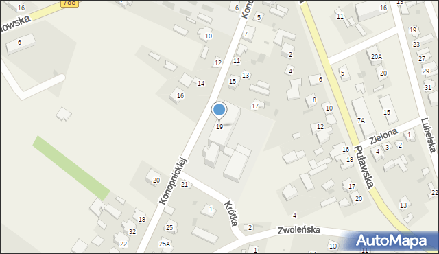 Gniewoszów, Konopnickiej Marii, 19, mapa Gniewoszów