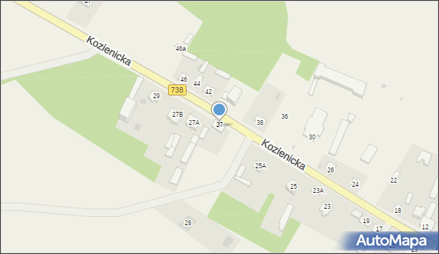 Gniewoszów, Kozienicka, 27, mapa Gniewoszów