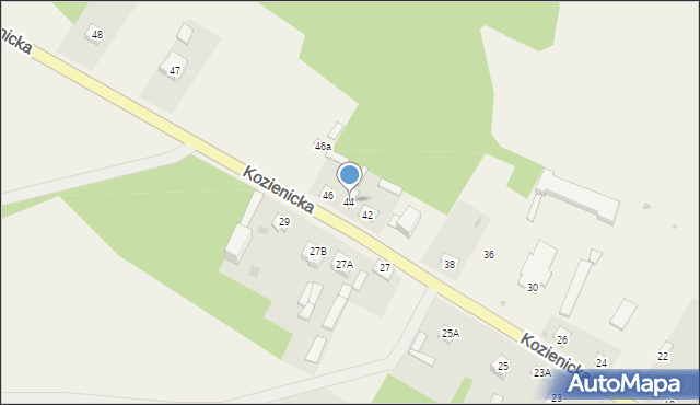 Gniewoszów, Kozienicka, 44, mapa Gniewoszów