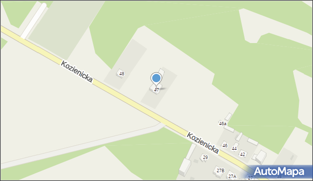 Gniewoszów, Kozienicka, 47, mapa Gniewoszów