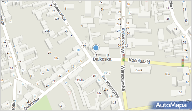 Gniezno, Kościuszki Tadeusza, gen., 19, mapa Gniezna