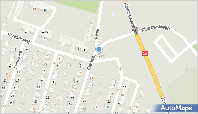 Gniezno, Kostrzewskiego Józefa, prof., 11, mapa Gniezna