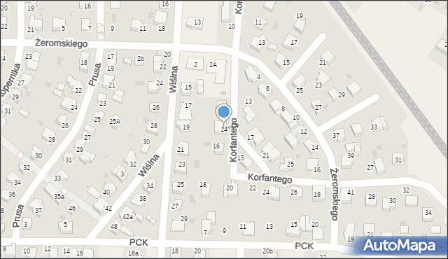 Goczałkowice-Zdrój, Korfantego Wojciecha, 14, mapa Goczałkowice-Zdrój