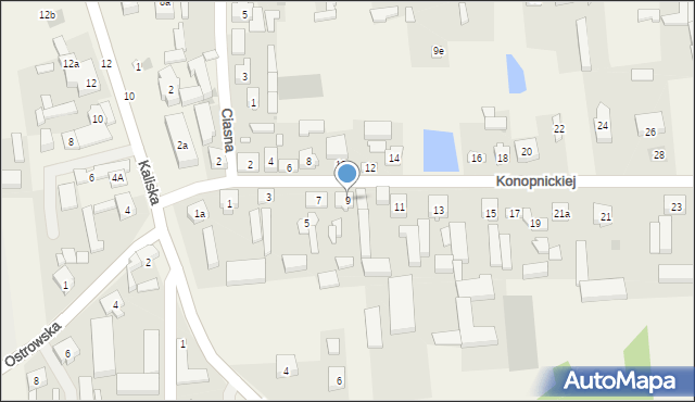 Godziesze Wielkie, Konopnickiej Marii, 9, mapa Godziesze Wielkie