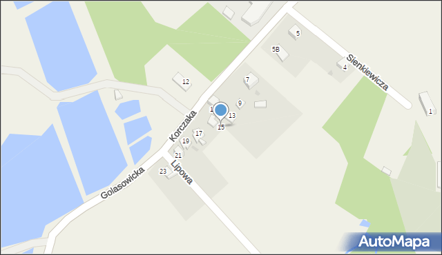 Golasowice, Korczaka Janusza, 15, mapa Golasowice