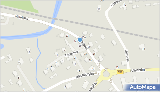 Gołdap, Kolejowa, 16, mapa Gołdap