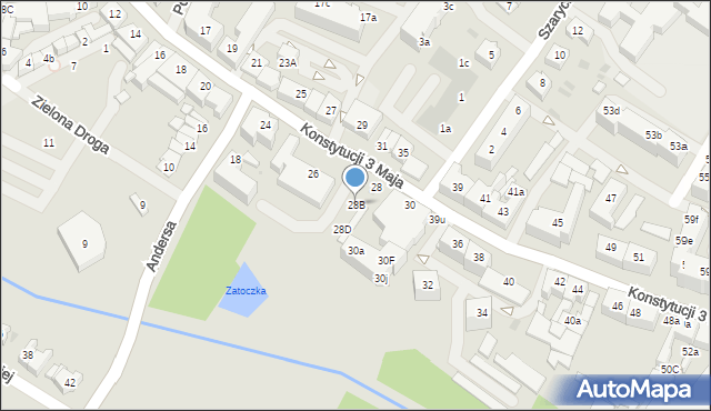 Goleniów, Konstytucji 3 Maja, 28B, mapa Goleniów