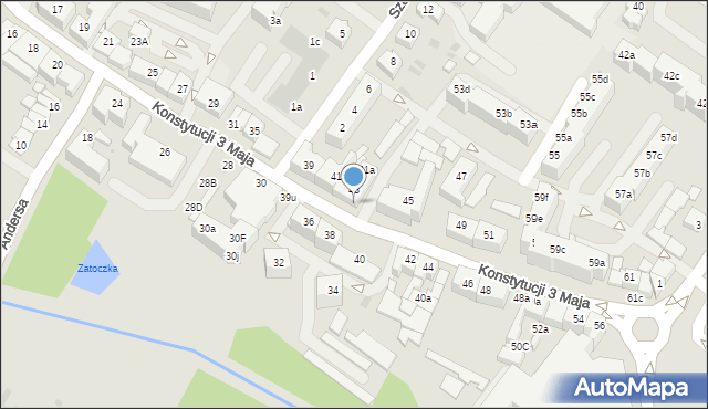 Goleniów, Konstytucji 3 Maja, 43A, mapa Goleniów