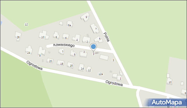 Goleniów, Kowalskiego Włodzimierza, ks., 1, mapa Goleniów