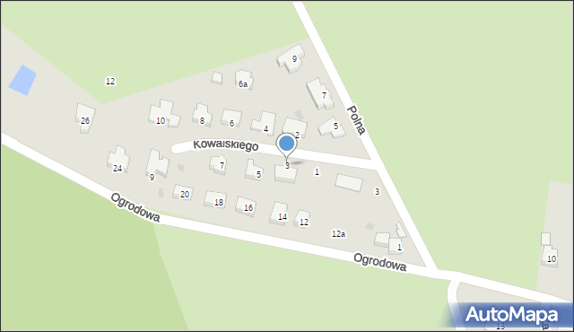 Goleniów, Kowalskiego Włodzimierza, ks., 3, mapa Goleniów