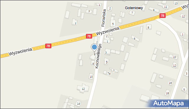 Goleniowy, Kochowskiego Wespazjana, 4, mapa Goleniowy