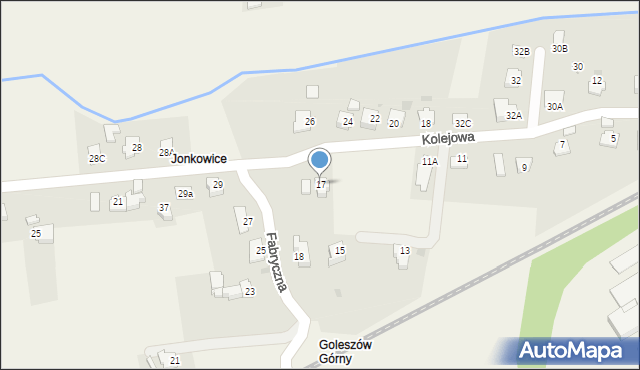 Goleszów, Kolejowa, 17, mapa Goleszów