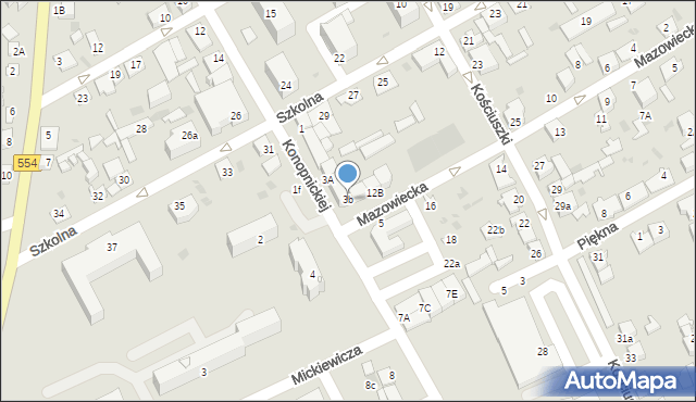 Golub-Dobrzyń, Konopnickiej Marii, 3b, mapa Golub-Dobrzyń