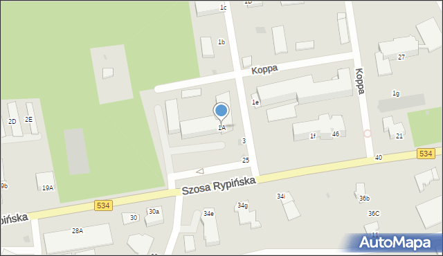 Golub-Dobrzyń, Koppa Jerzego Gerarda, dr., 1A, mapa Golub-Dobrzyń