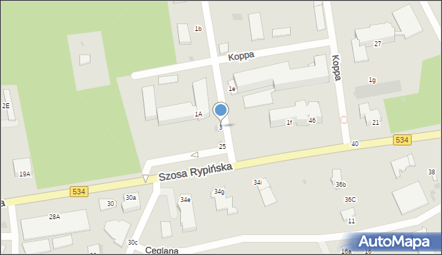 Golub-Dobrzyń, Koppa Jerzego Gerarda, dr., 3, mapa Golub-Dobrzyń