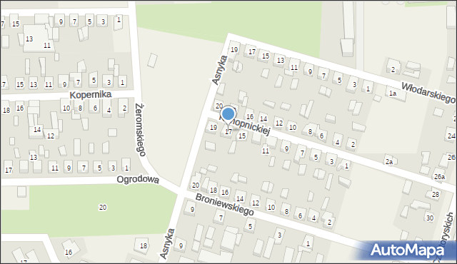 Gołuchów, Konopnickiej Marii, 17, mapa Gołuchów