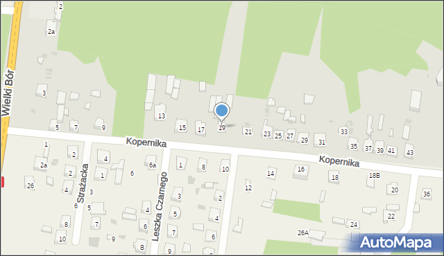 Gomunice, Kopernika Mikołaja, 19, mapa Gomunice