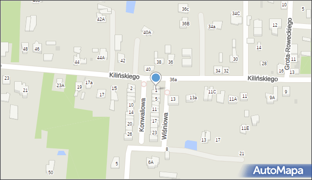 Góra Kalwaria, Konwaliowa, 1, mapa Góra Kalwaria