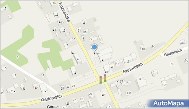 Góra Puławska, Kozienicka, 5, mapa Góra Puławska