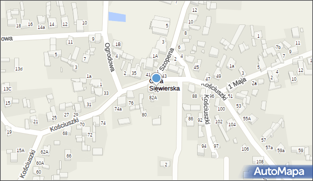 Góra Siewierska, Kościuszki Tadeusza, gen., 82, mapa Góra Siewierska