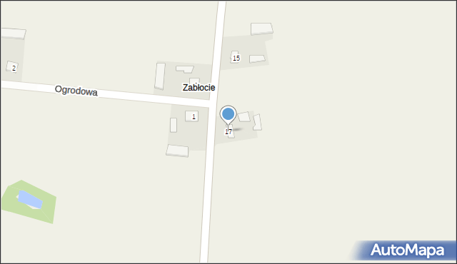 Górka-Zabłocie, Kościelna, 17, mapa Górka-Zabłocie