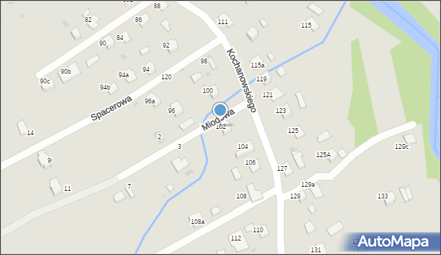 Gorlice, Kochanowskiego Jana, 102, mapa Gorlic