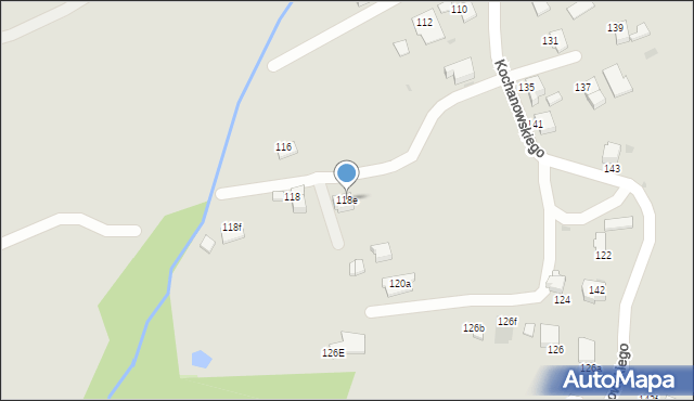 Gorlice, Kochanowskiego Jana, 118e, mapa Gorlic