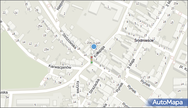 Gorlice, Kołłątaja Hugo, 1, mapa Gorlic