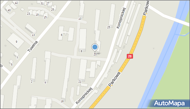 Gorlice, Konopnickiej Marii, 23, mapa Gorlic