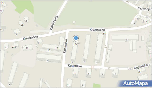 Gorlice, Kopernika Mikołaja, 6a, mapa Gorlic