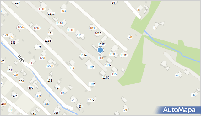 Gorlice, Kościuszki Tadeusza, gen., 113, mapa Gorlic