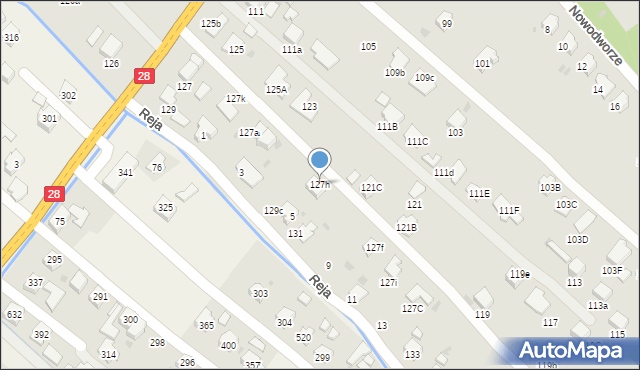 Gorlice, Kościuszki Tadeusza, gen., 127h, mapa Gorlic